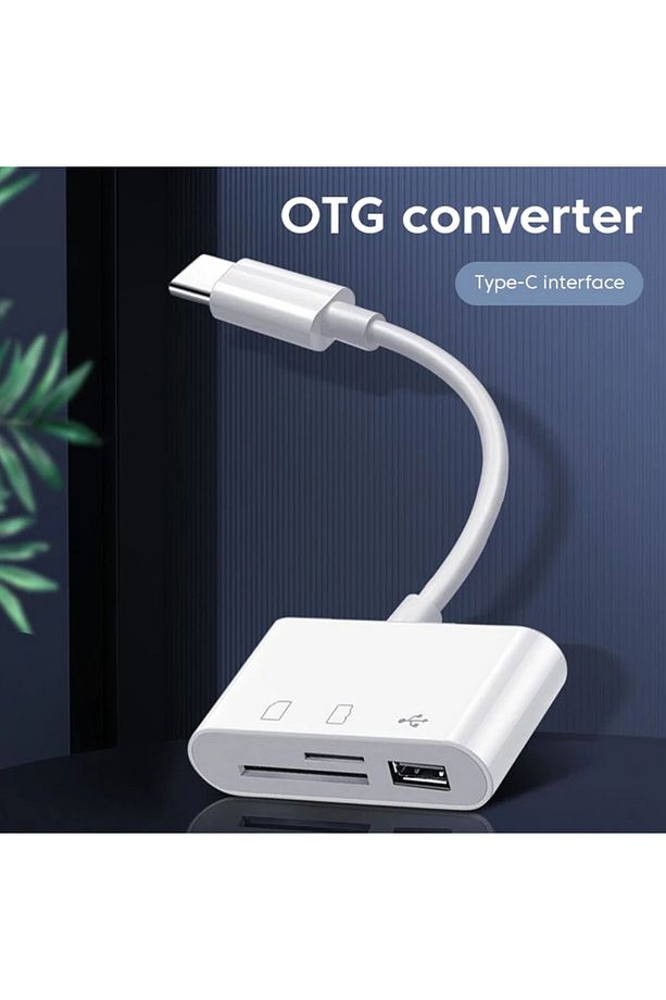 Usb Type C To Sd Microsd Tf Kart Okuyucu Usb 3in1 Çevirici - 1