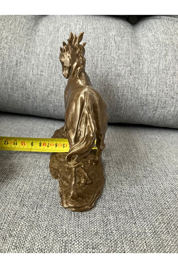 Bronz Gold At Büstü - 7