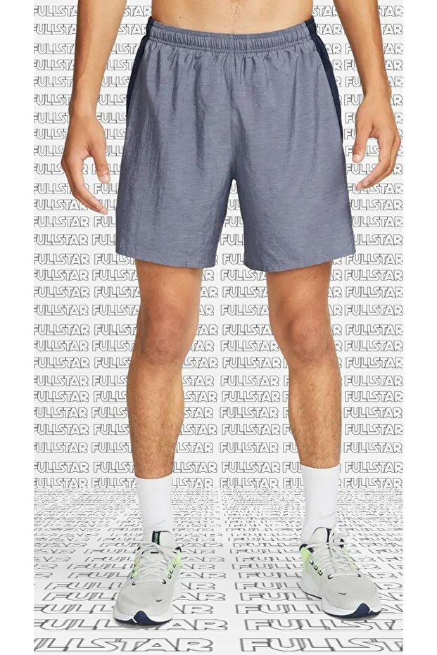 Challenger 7 Inch Running Short Slip Astarlı Mavi Lacivert Erkek Koşu Şortu - 1