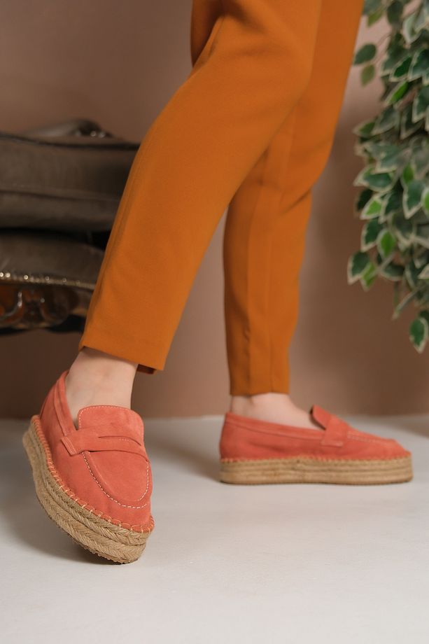 Süet Mercan Günlük  Espadril Ayakkabı - 4