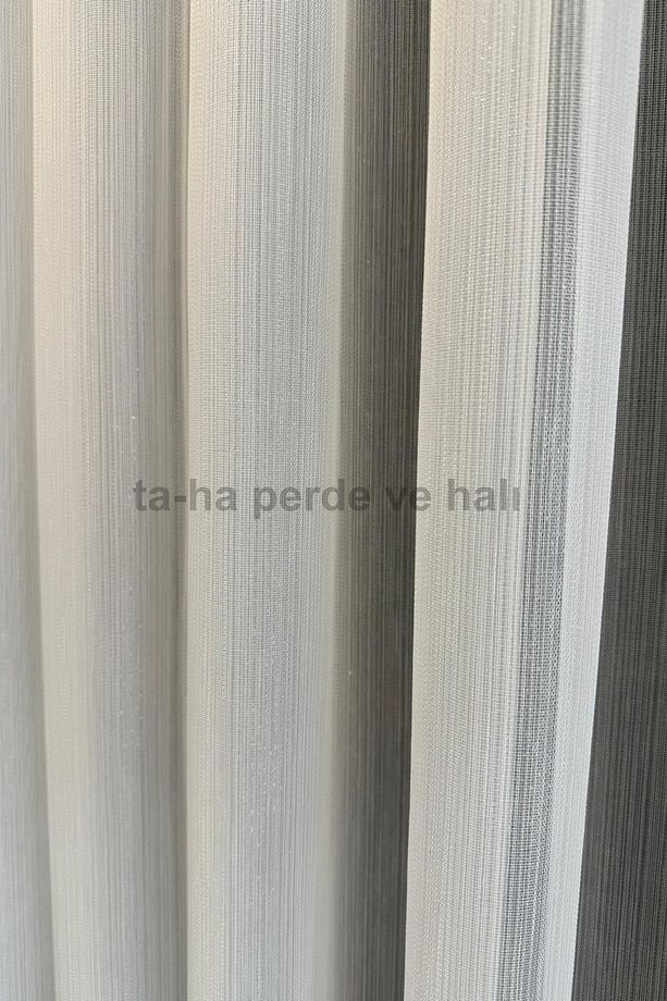Simli Bambu 1-2,5 Normal Pile Tül Perde, Kırışmaz Ütü İstemez Gramajlı Simli Bambu Tül Perde - 4