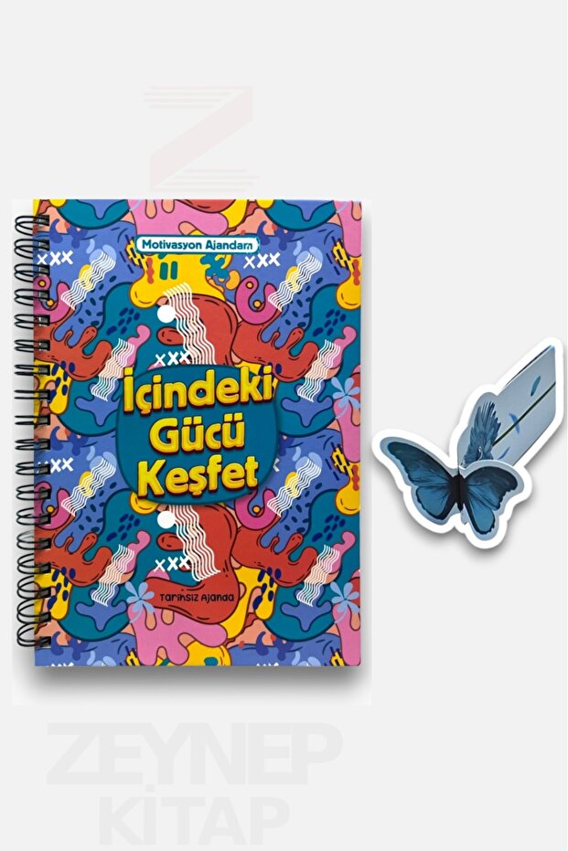Discover Your Inner Strength Motivational Agenda (Sticker and Emoji Added Special Design Butterfly Bookmark)