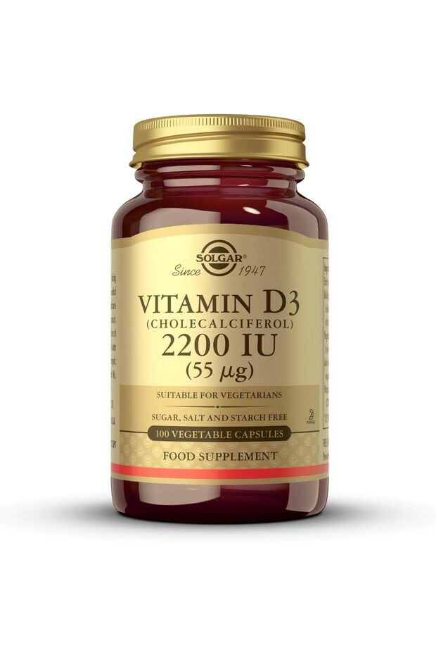Vitamin D3 (Cholecalciferol), 55 mcg 2200 IU, 100 Veggie Capsules