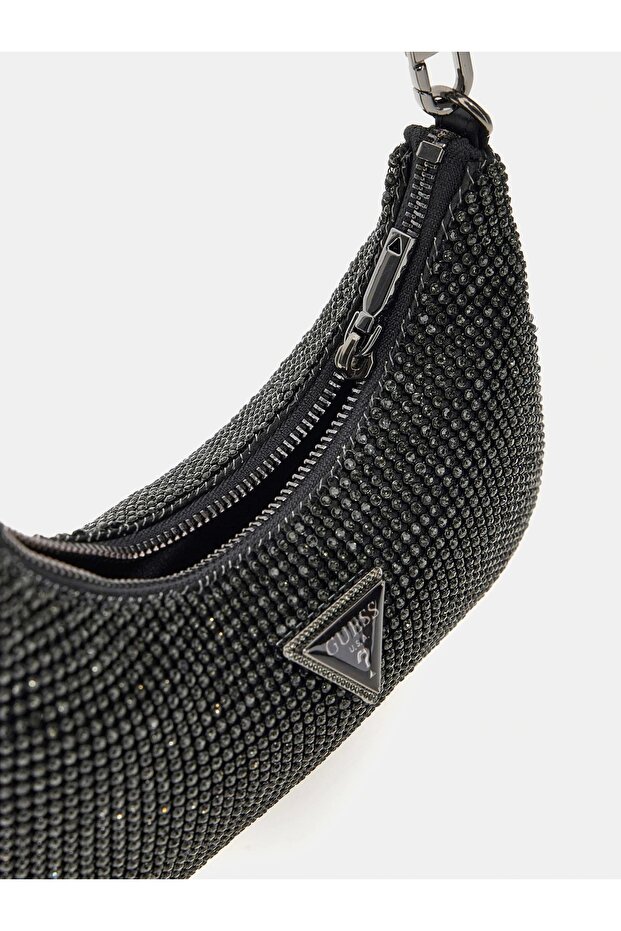 ZALINA MINI TOP ZIP SHLDR BAG Kadın Siyah Omuz Çantası HWRB9350720-BLA - 3