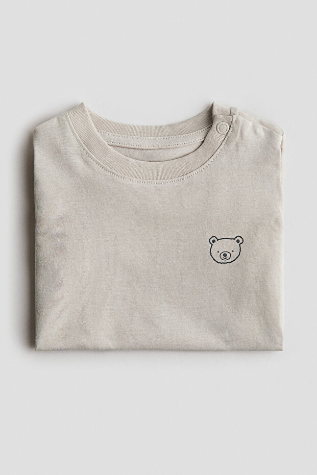 Pamuklu Jarse Tişört - 2