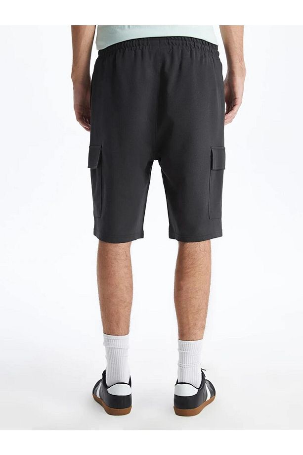 XSIDE Antrasit Slim Fit Erkek Kargo Şort - 4