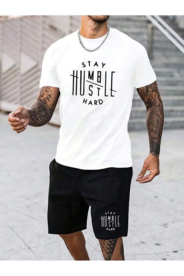 Unisex Printed Oversize Tshirt and Shorts Set of 2 Bottoms and Tops