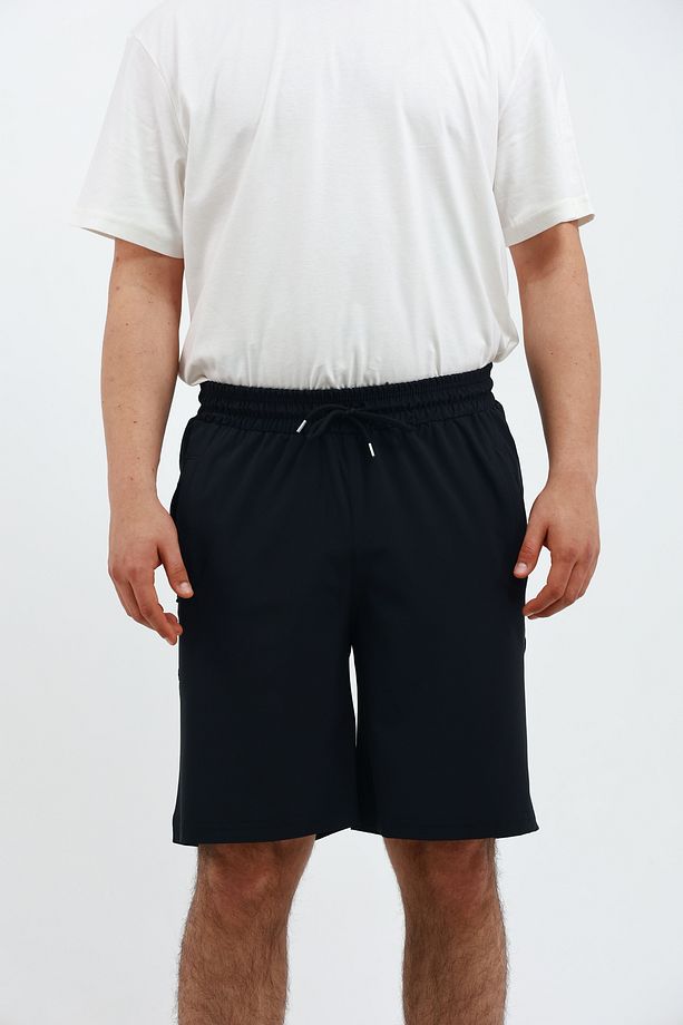 Erkek Cep Fermuarlı ve Arka Cepli Paraşüt Kumaş (Dokuma) Spor Likra Bermuda Şort - 7