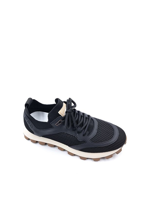Hafif Tasarım Siyah Erkek Yazlık Fileli Triko Sneaker Spor Aayakabı - 5