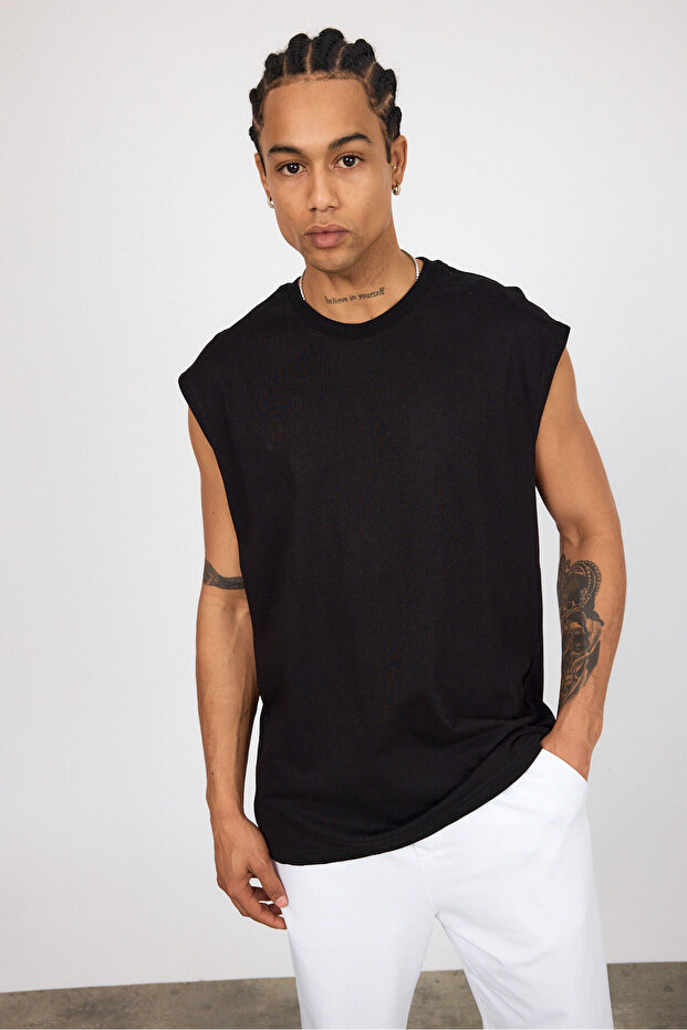 قميص داخلي مريح من القطن الممشط للرجال مقاس كبير - 1