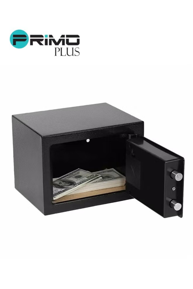 Compact Electronic Safe with Dual Locking System 27X22x23 cm black - 6