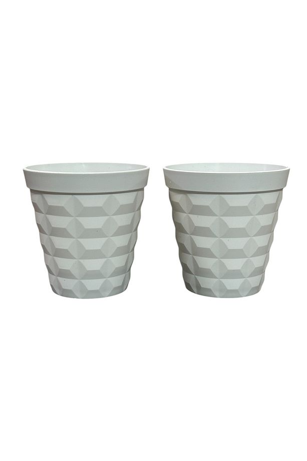 Yapay Çiçekler Için 2’li Özel Tasarım Saksı (9X9 CM) - 1