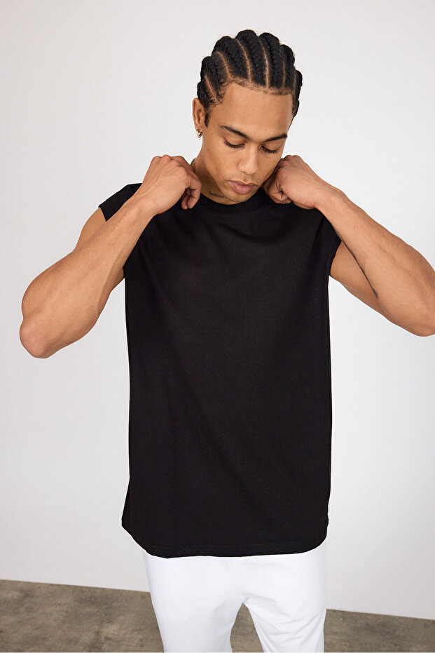 قميص داخلي مريح من القطن الممشط للرجال مقاس كبير - 4