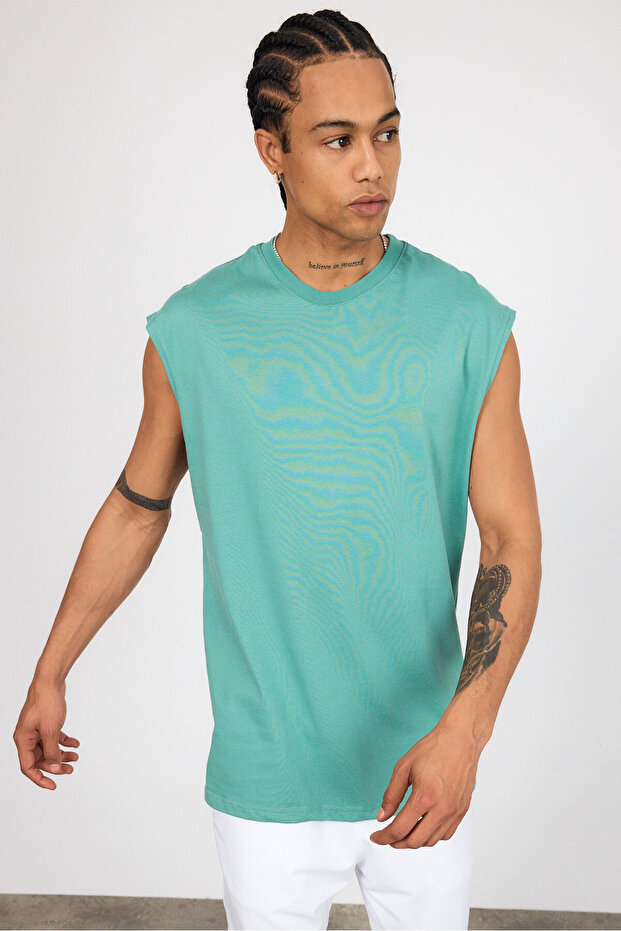 Oversize Men's Combed Cotton Comfortable Undershirt - 1