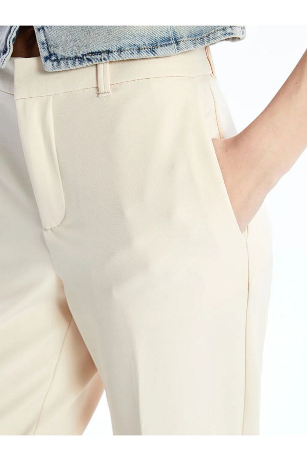 LCW Vision Ekru Standart Fit Kadın Pantolon - 3