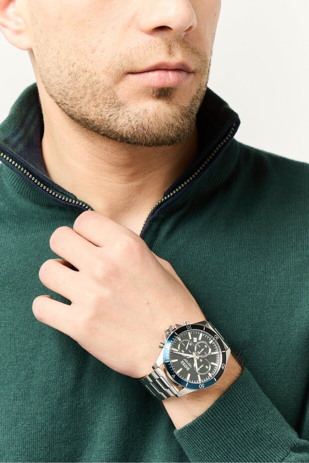 Men 1514101 Stainless Steel Watch 45mm, Silver - 2