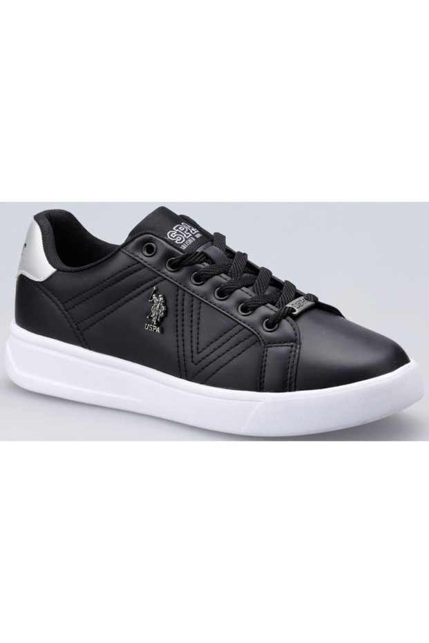 Comfort Sole Lace-Up Casual Sports Shoes Black White Sneaker