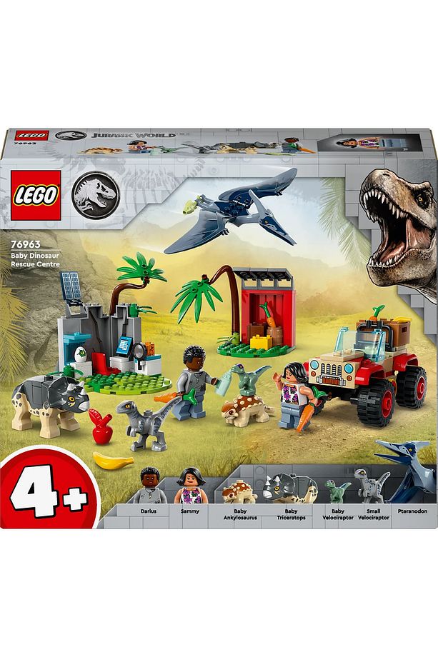 ® Jurassic World Yavru Dinozor Kurtarma Merkezi 76963 - 4+ Oyuncak Dinazor Yapım Seti (139 Pr) - 4
