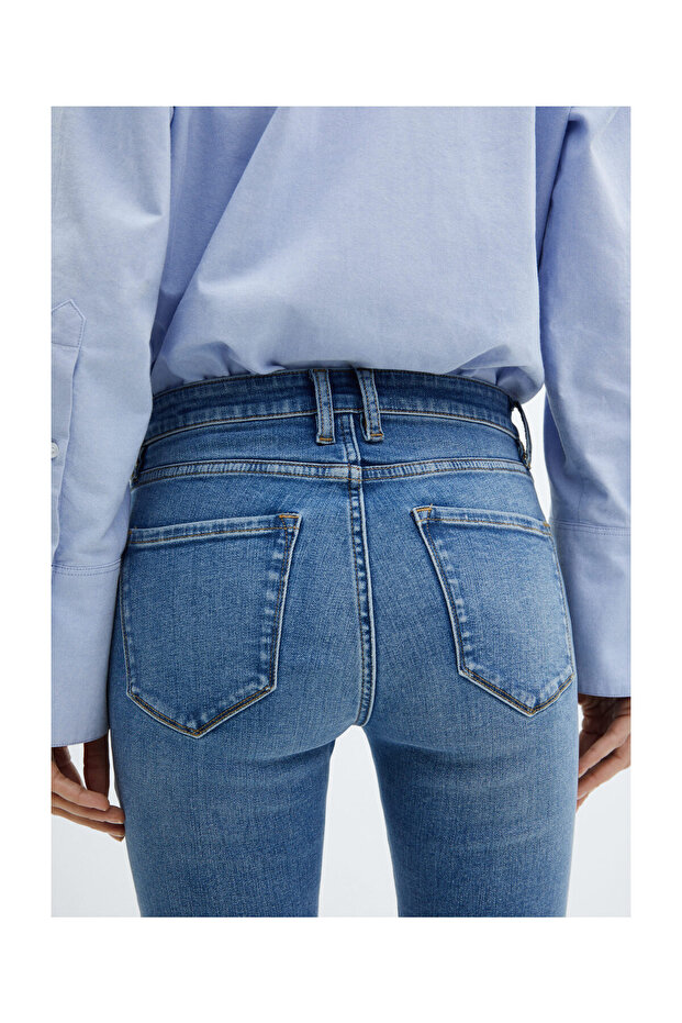 Обтягуючі укорочені джинси - 7