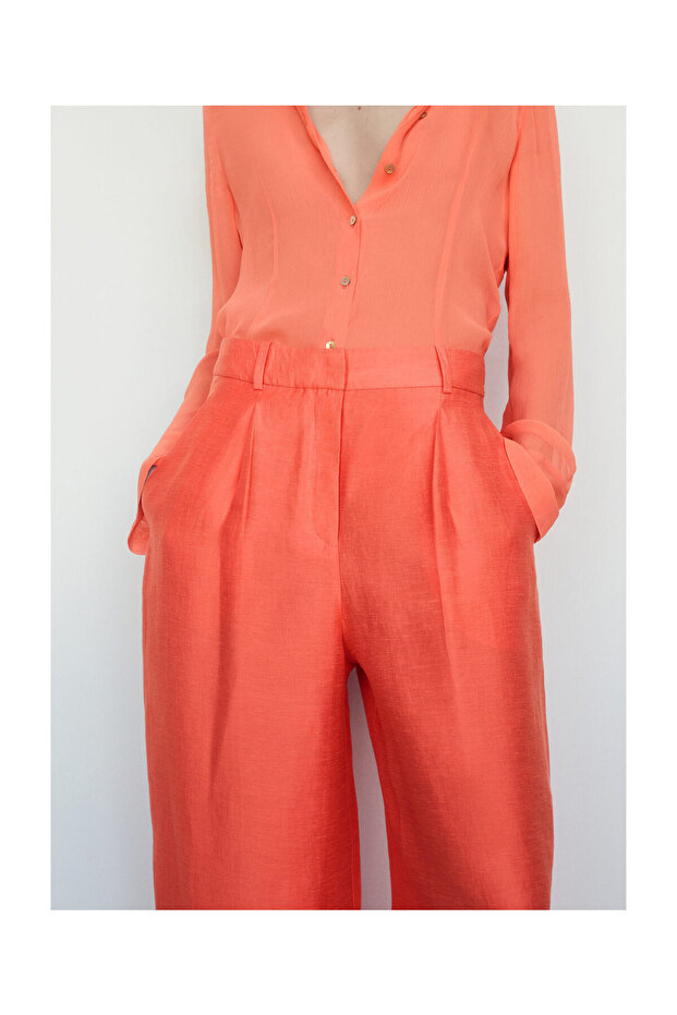 Orangefarbene Damenhose 67039235 - 6