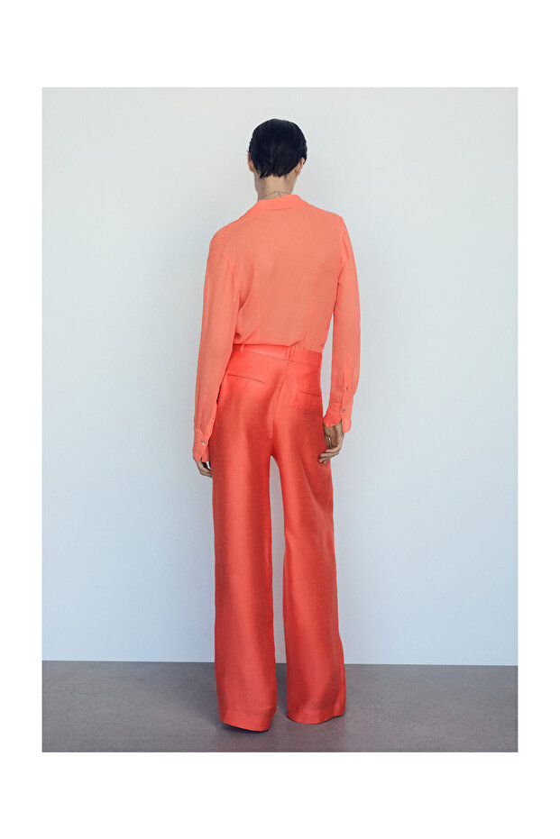 Orangefarbene Damenhose 67039235 - 5