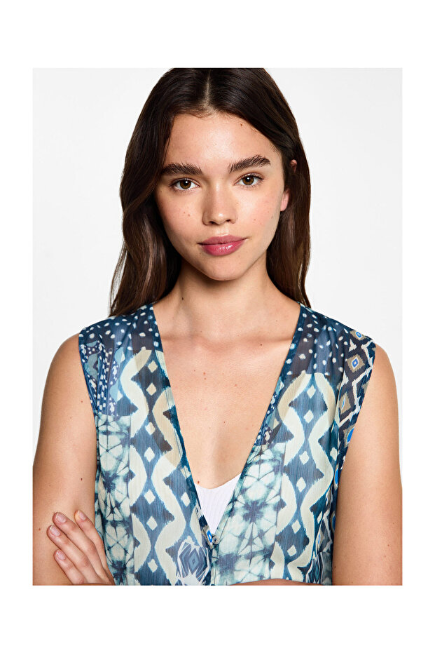 Petrolblaues Mädchenhemd 77062934 - 4