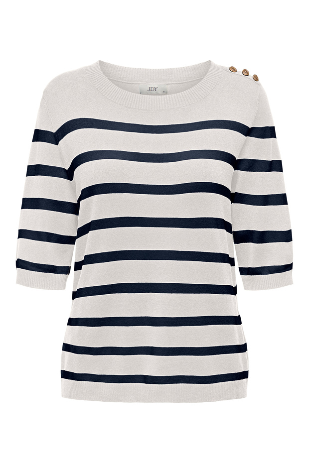 Jdybasica 2/4 Stripe Button Pullover Knot - 1
