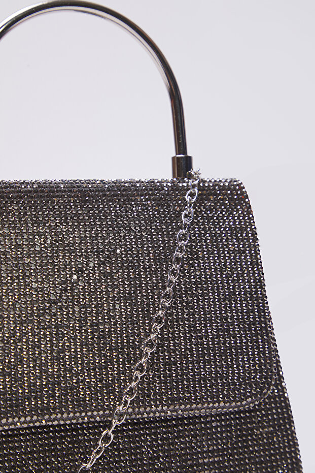 Elegancka damska kopertówka z antracytowym kamieniem TAKSS25OC00066 - 6