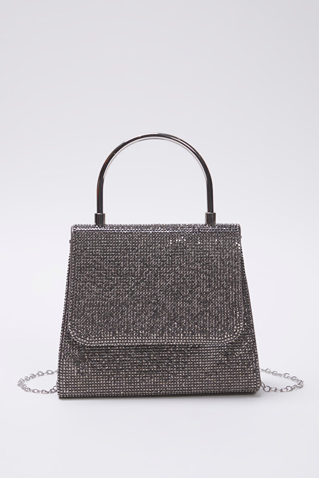 Elegancka damska kopertówka z antracytowym kamieniem TAKSS25OC00066 - 1