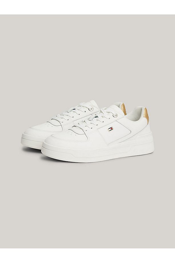 Logolu Kalın Tabanlı Deri Sneaker Ayakkabı  AYAKKABI FW0FW08076 YBL - 2