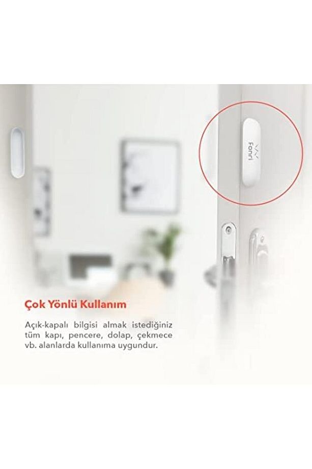 mazzıdağ Akıllı Kablosuz Kapı Pencere Sensörü ve İç Ortam Nem-Isı Ölçer-Siren, Wifi, Uza - 3