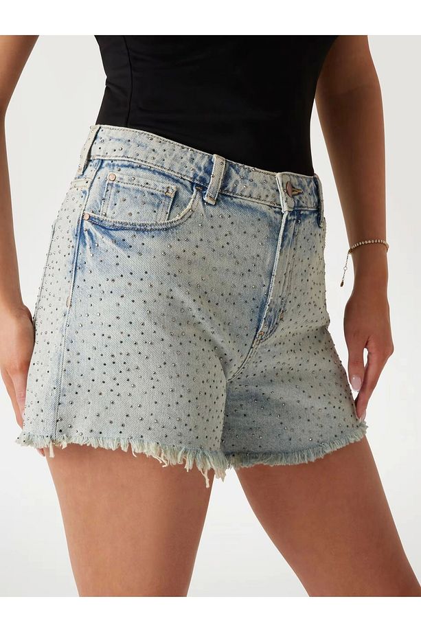 Relaxed Kadın Relaxed Fit Denim Şort - 4
