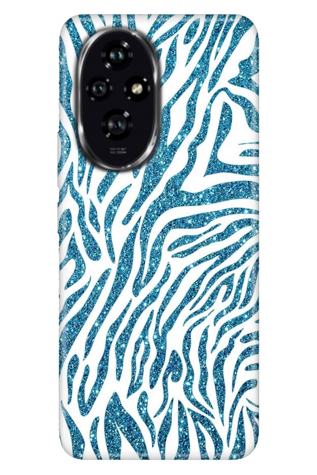 Huawei Honor 200-Pro Case Colorful Silicone Printed Cover Shimmering Zebra