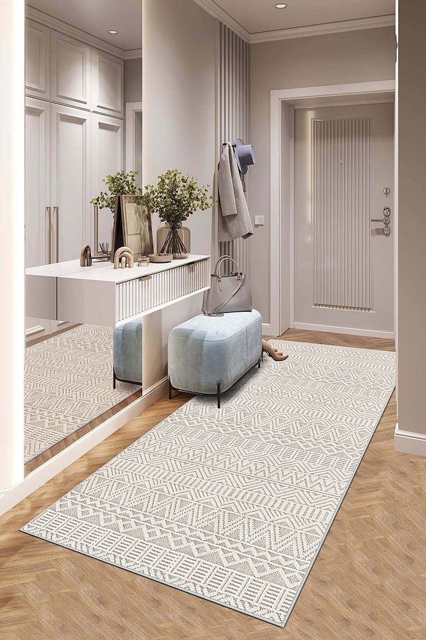 Makinede yıkanabilir dijital kaymaz taban leke tutmaz mutfak halısı salon halısı ve kesme yolluk - 1