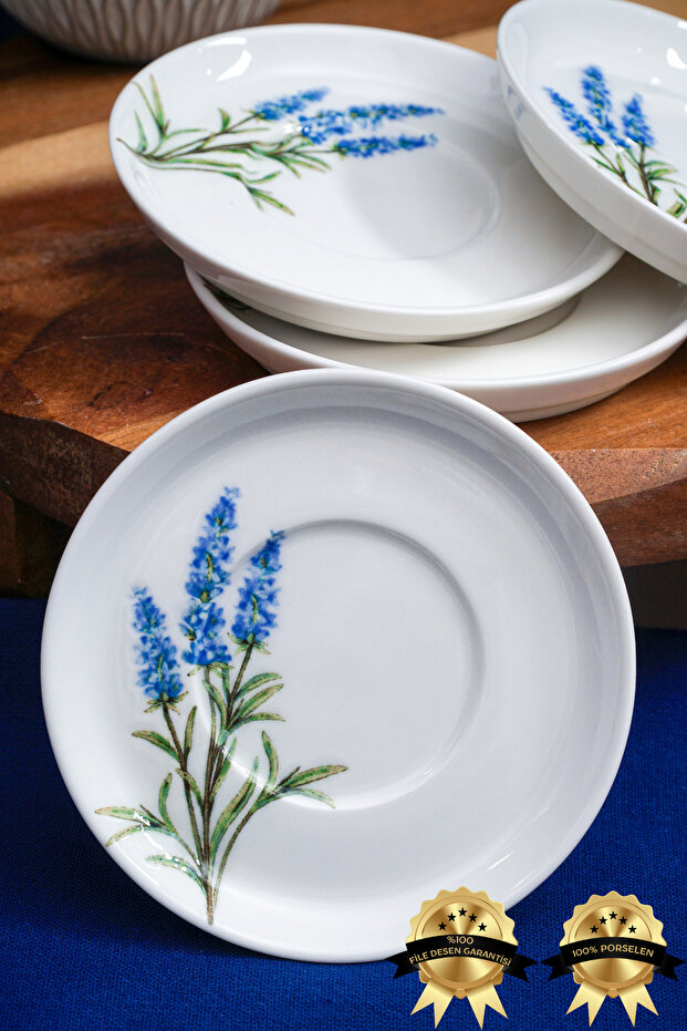 Lavender 12cm 6 Piece Porcelain Tea Plate Set