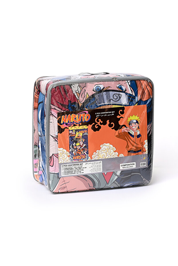 5-in-1 Comforter Set – Brushed Microfiber, Polyester Shell – Orange - 2