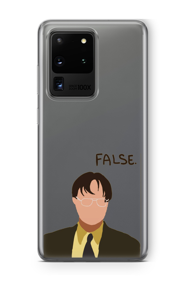 Samsung Galaxy S20 Ultra Compatible the Office Dwight Schrute Design Printed Transparent Case
