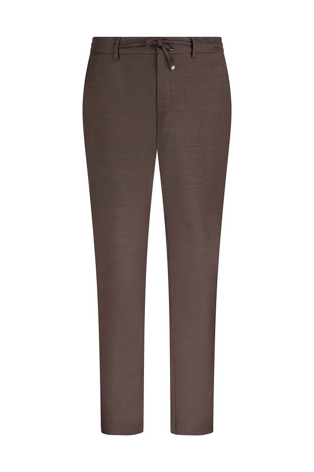 Kahverengi Regular Fit Yandan Cep Kumaş Pantolon - 1