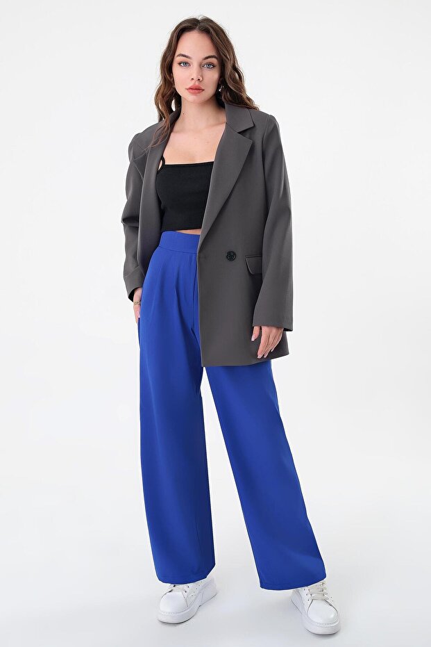 سترة أنثراسايت ذات زر مزدوج - 3