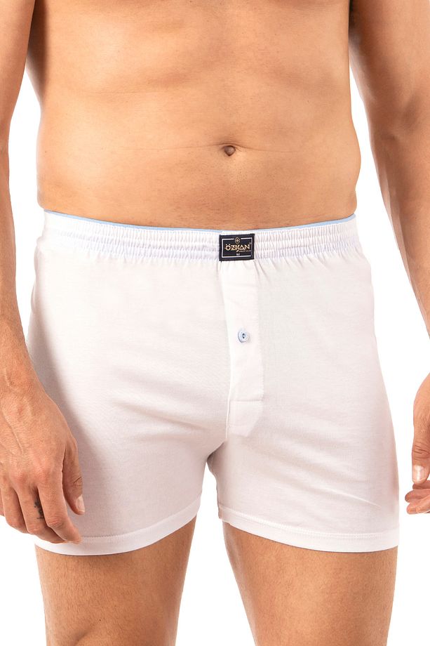 Özkan 0041 3'lü Paket Erkek %100 Pamuklu Şardonlu Klasik Rahat Kesim Havlu Bel Süprem Penye Boxer - 5