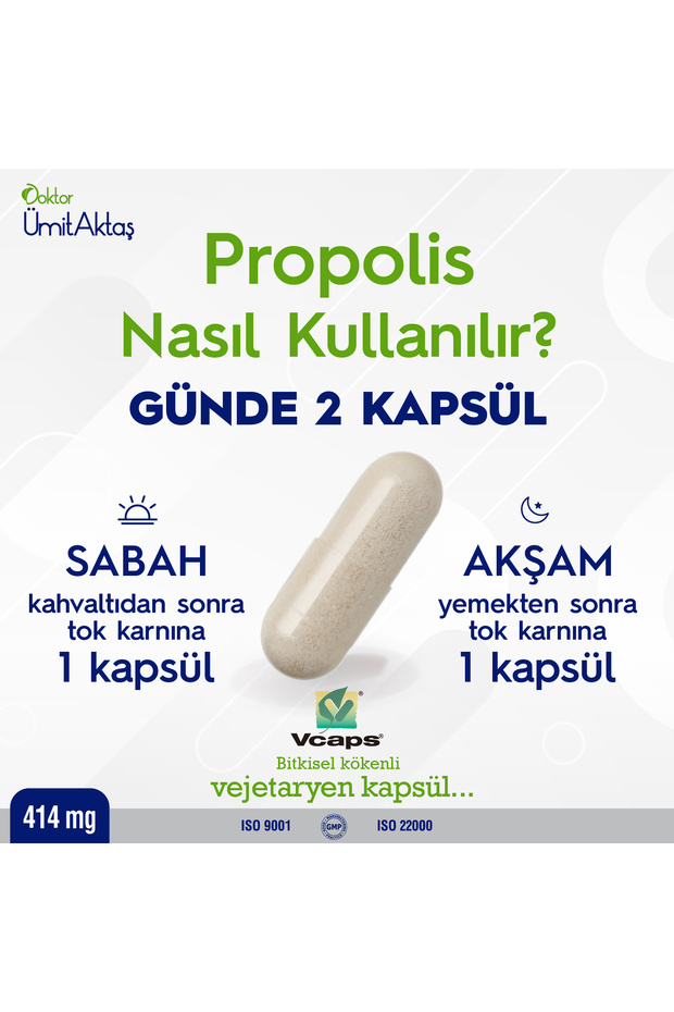 Propolis - 414mg- 60 Bitkisel Kapsül - 6