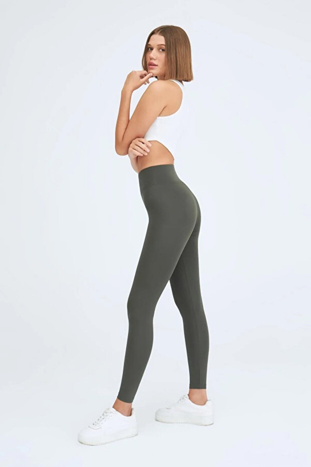 Colanți modelatori mărime unica kaki - 1