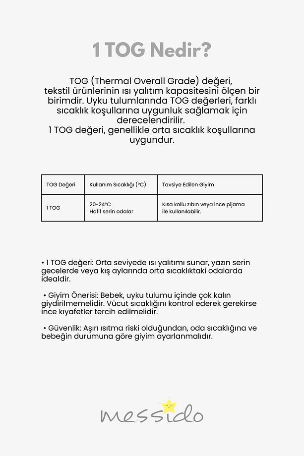 % 100 Pamuk Uyku Tulumu 1-5 Yaş Tog 1 - 7