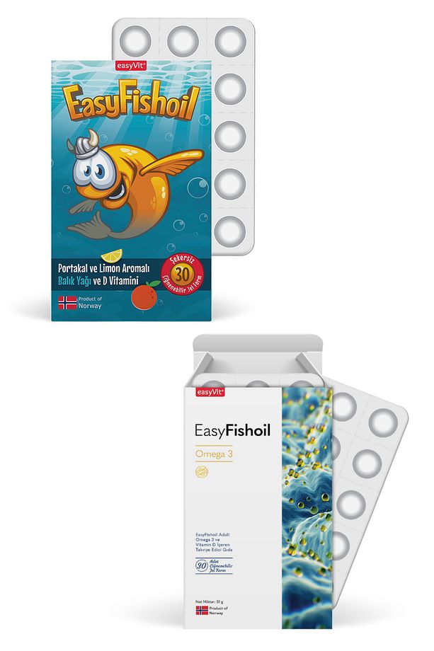 Easyfishoil Omega-3 Yetişkin ve Çocuk Çiğnenebilir 30 Jel Form - 1