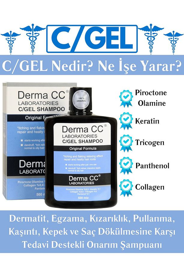 C/gel Shampoo - Saç Köklerini Onaran Bakım Şampuanı 500 ml - 4