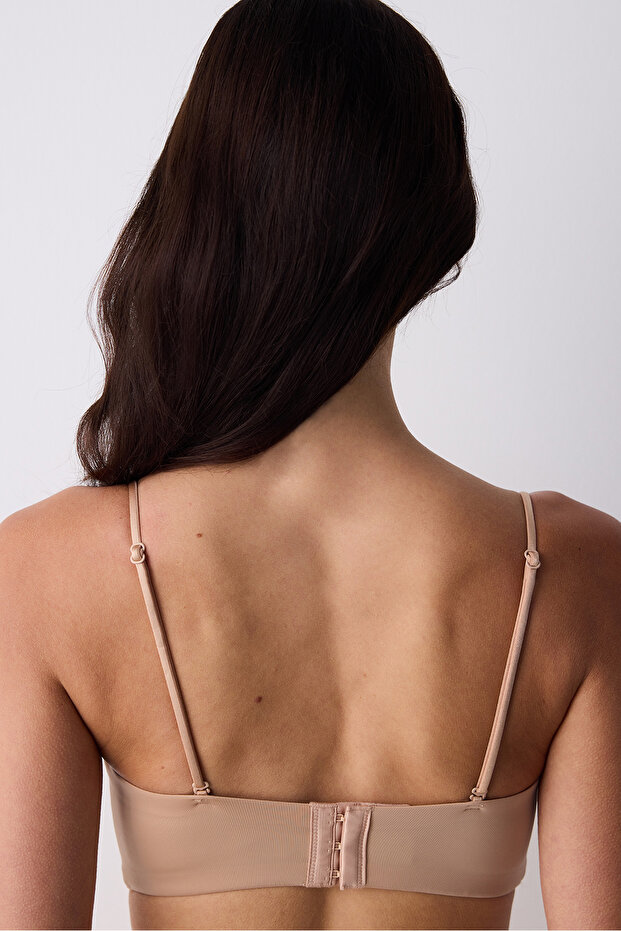 Push up Wireless Strapless Beige Bra - 6