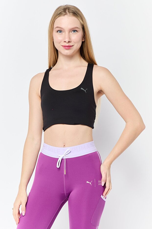 Women Sportswear Fit Padded Training Tank Top, Black