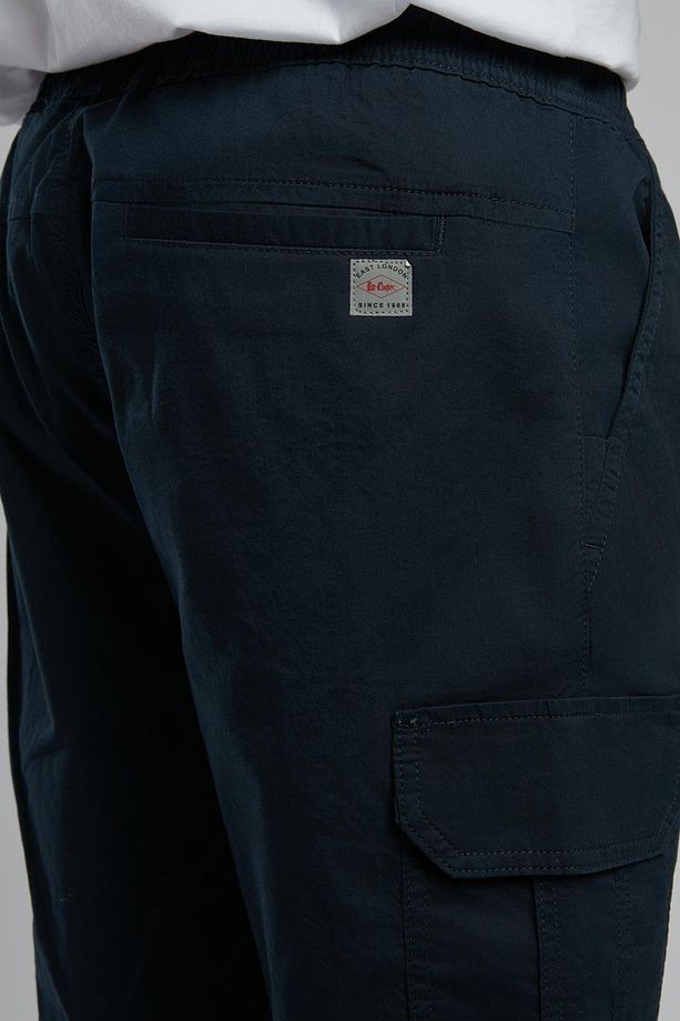 Jogger Cargo Erkek Dokuma Şort Lacivert - 4