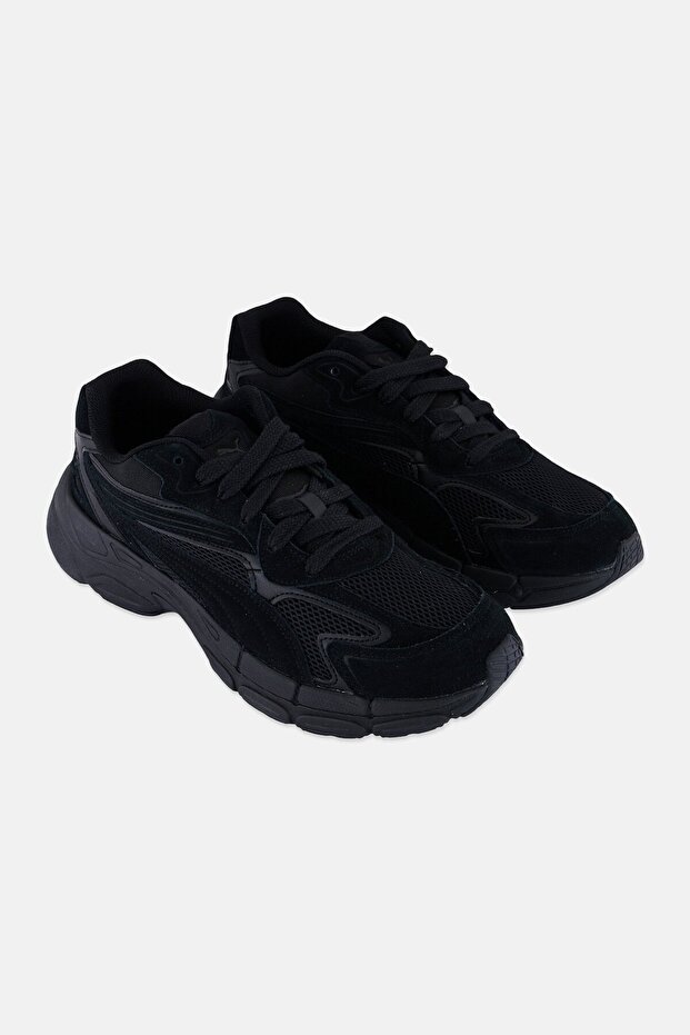 Men Lace Up Outdoor Shoes, Black