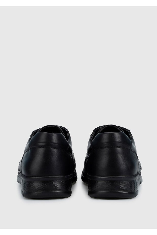 Siyah Deri Erkek Ayakkabı - 4